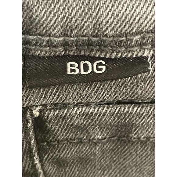 BDG Charcoal Distressed Skinny Stretch Jeans 31 Women's Zip Ankle Textured - Picture 13 of 13